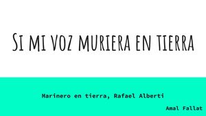 Si Mi Voz Muriera En Tierra