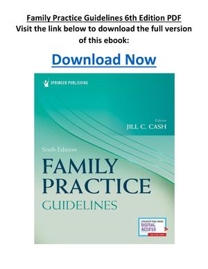 Family Practice Guidelines 6th Edition PDF
