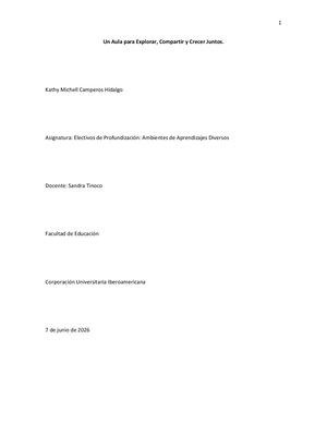 Cartilla ¨Un Aula Para Explorar´´