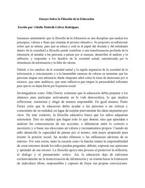 Ensayo De Filosofia