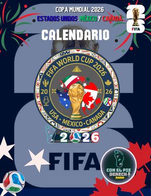 Calendario Mundial 2026 Pie Derecho