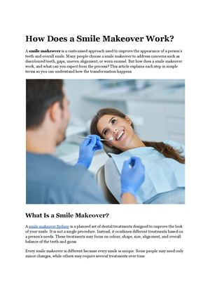 Smile Makeover Sydney