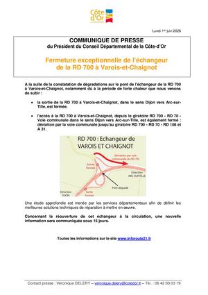 Cp Fermeture Rd 700 Varois 01 06 2026
