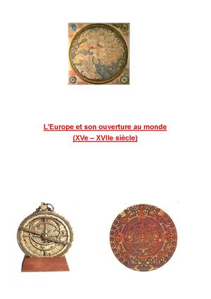 Cahier Virtuel Les Bouleversements De L'europe De La Renaissance