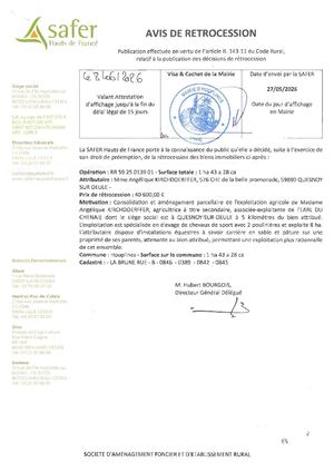 2026 06 08 Avis De Rétrocession Safer