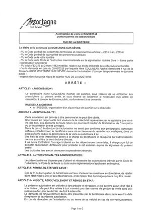 Ar26st144 Av Portant Permis De Stationnement Rue De La Sicoterie Le 13 06 2026