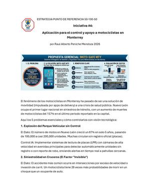 Iniciativa #4 Punto De Referencia 50 100 50 Control De Motocicletas En Monterrey Aplicación De Inteligencia Artificial por Raul Alberto Peniche Mendoza 2026