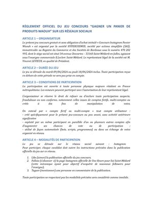 Reglement Jeu Concours Fête Des Pères Waouh 2026