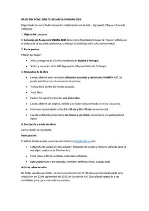 Bases Del Concurso De Acuarela Shinhan 2026