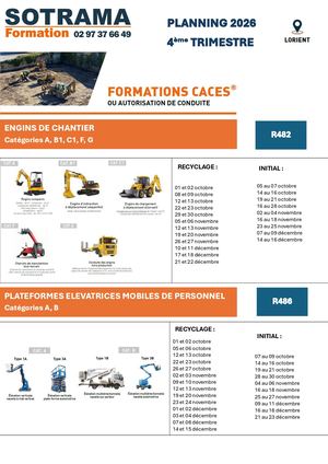 Sotrama Formation Planning 2026 4 Eme Trimestre