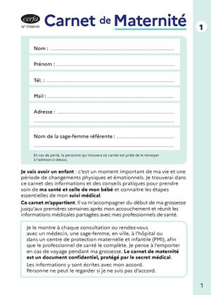 Carnet de maternité