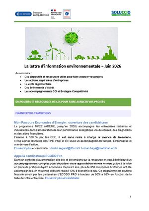 Lettre Environnementale Juin 2026