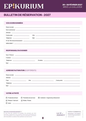 Contrat Réservation - Epikurium 2027