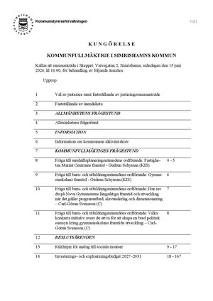 Kungörelse 15 Juni 2026