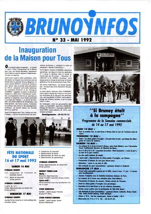 Brunoy Infos N° 33 1992 05
