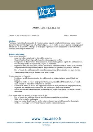 Animateur Trice Juillet - CEE - Genas