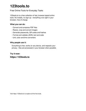 123tools.to — Free Online Tools