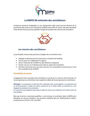 Mdph Recherche Conciliateurs Mai 2026