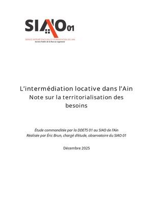 Lintermediation Locative Dans L Ain Note Sur La Territorialisation Des Besoins 12 2025