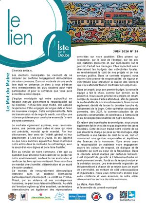 L'ISLE-SUR-LE-DOUBS Le Lien n°59 Juin 2026 Web