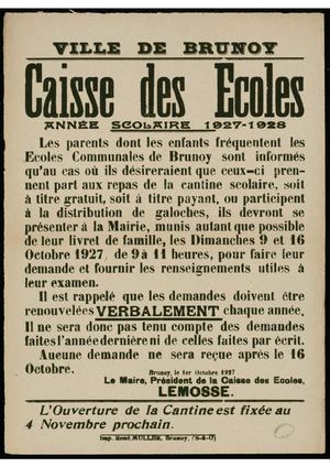 Rentrée Scolaire 1927 1928