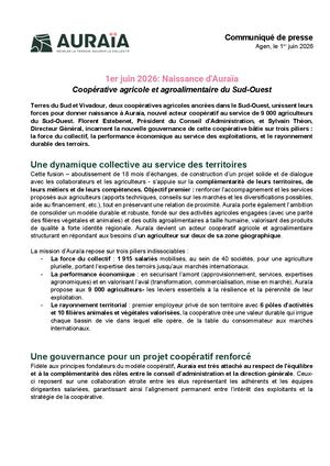 Communiqué De Presse 01 06 26 Auraia Fusion