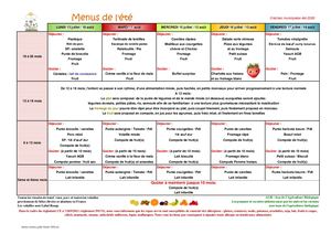 2 Menus Crèches Juillet & Août 2026
