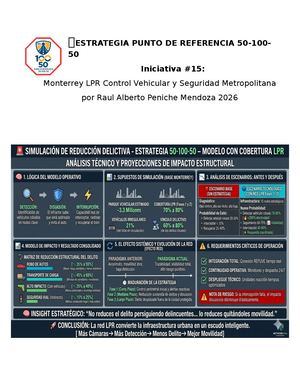 Iniciativa #15 Estrategia Punto De Referencia 50 100 50 Monterrey Lpr Control Vehicular Y Seguridad Metropolitana Por Raul Alberto Peniche Mendoza 2026