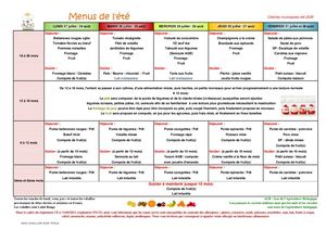 4 Menus Crèches Juillet & Août 2026