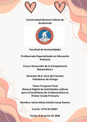 Tarea 16 De Desarrollo De La Competencia Matematica I