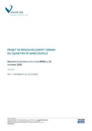 Mémoire en réponse suite à l'avis Mrae