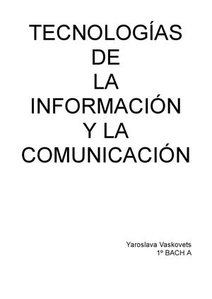 Tecnologías de la Información y la Comunicación