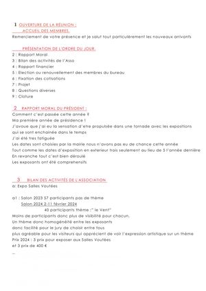 Rapport Assemblée Générale 2024