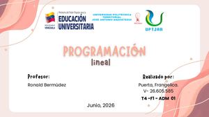 2 Programación Lineal