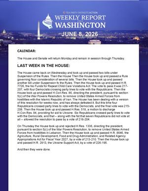 WEEKLY WASHINGTON REPORT 06/08/2026