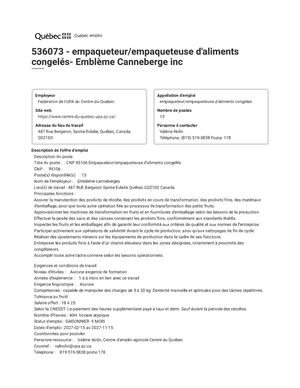 536073 Emploi Québec Emblème Canneberge