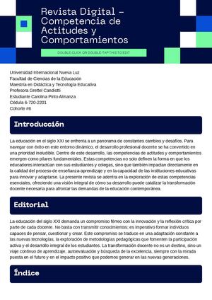 Revista Digital Competencia De Actitudes Y Comportamientos