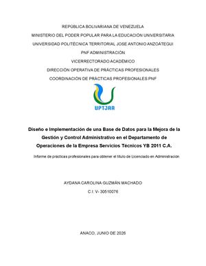 Capitulos I Y Ii Informe Pasantias Aydana Guzman (1)
