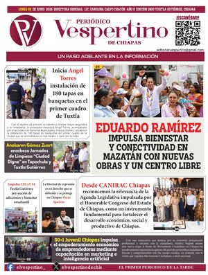 Peripdico El Vespertino De Chiapas 08 Junio 2026