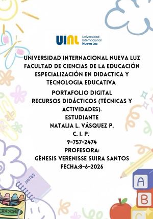 Portafolio digital:Recursos Didácticos