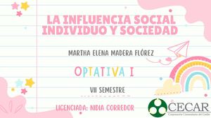 La Influencia Social Individuo Y Sociedad