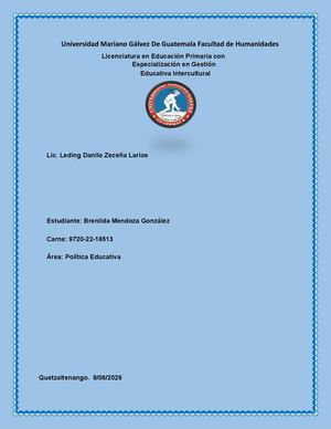 Proyecto Final Politica Educatva