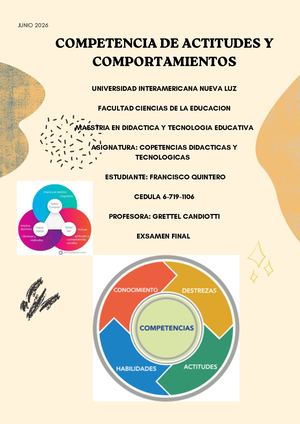 Revista competencia de actitudes y comportamientos