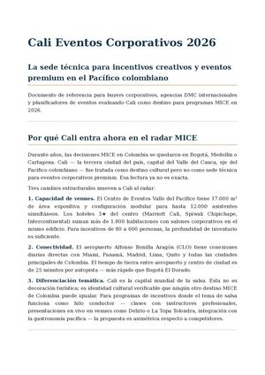 Cali Eventos Corporativos 2026: La sede técnica para incentivos creativos y eventos premium en el Pacífico colombiano