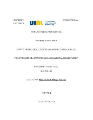 SCHOOL EDUCATIONAL PROJECT (PEC)