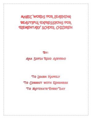 MAGIC WORDS FOR LEARNING