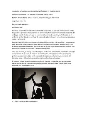 Violencia Intrafamiliar