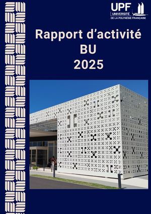 Rapport d'activité BU 2025, Université de la Polynésie française