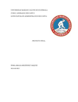 Proyecto Final Liderazgo Educativo