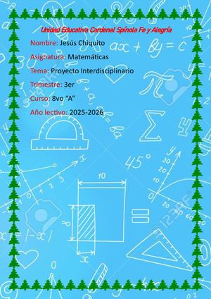Proyecto Interdisciplinario 3er Trimestre. Jesús Chiquito 8vo "A"